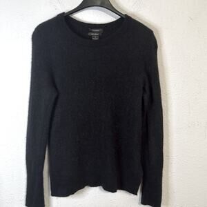 Halogen Women Black  100% Cashmere Crew Neck Sweater Size Medium